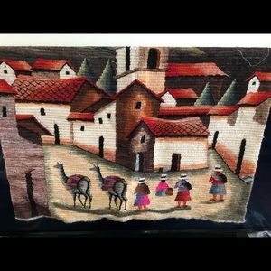 Authentic Peruvian Handmade Rug/Throw 47in x 42in